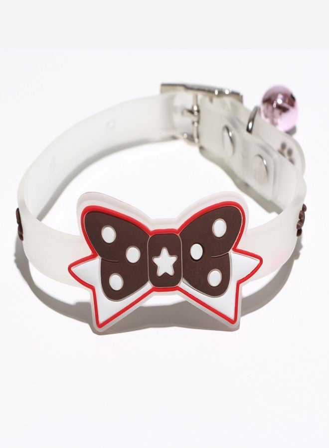 KittuPet طوق سيليكون للحيوانات الأليفة من KittuPet، بتصميم لطيف، مناسب للكلاب والقطط، طوق مطاطي/على شكل ربطة عنق، قطعة واحدة - Image 1